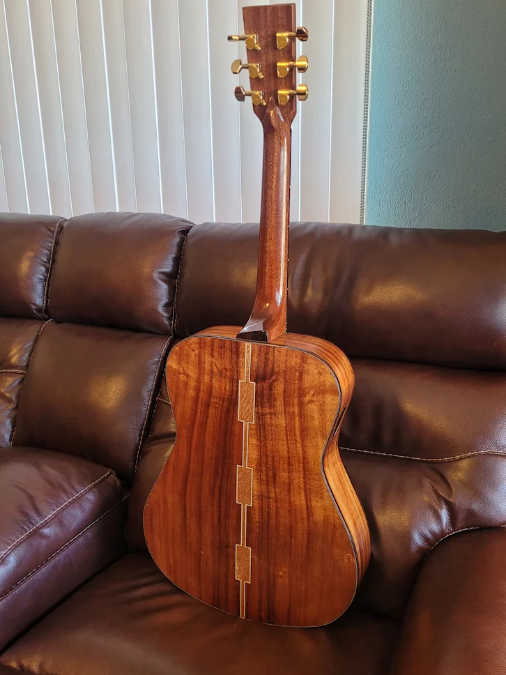 G11 Flamed Redwood Koa Guitar Back